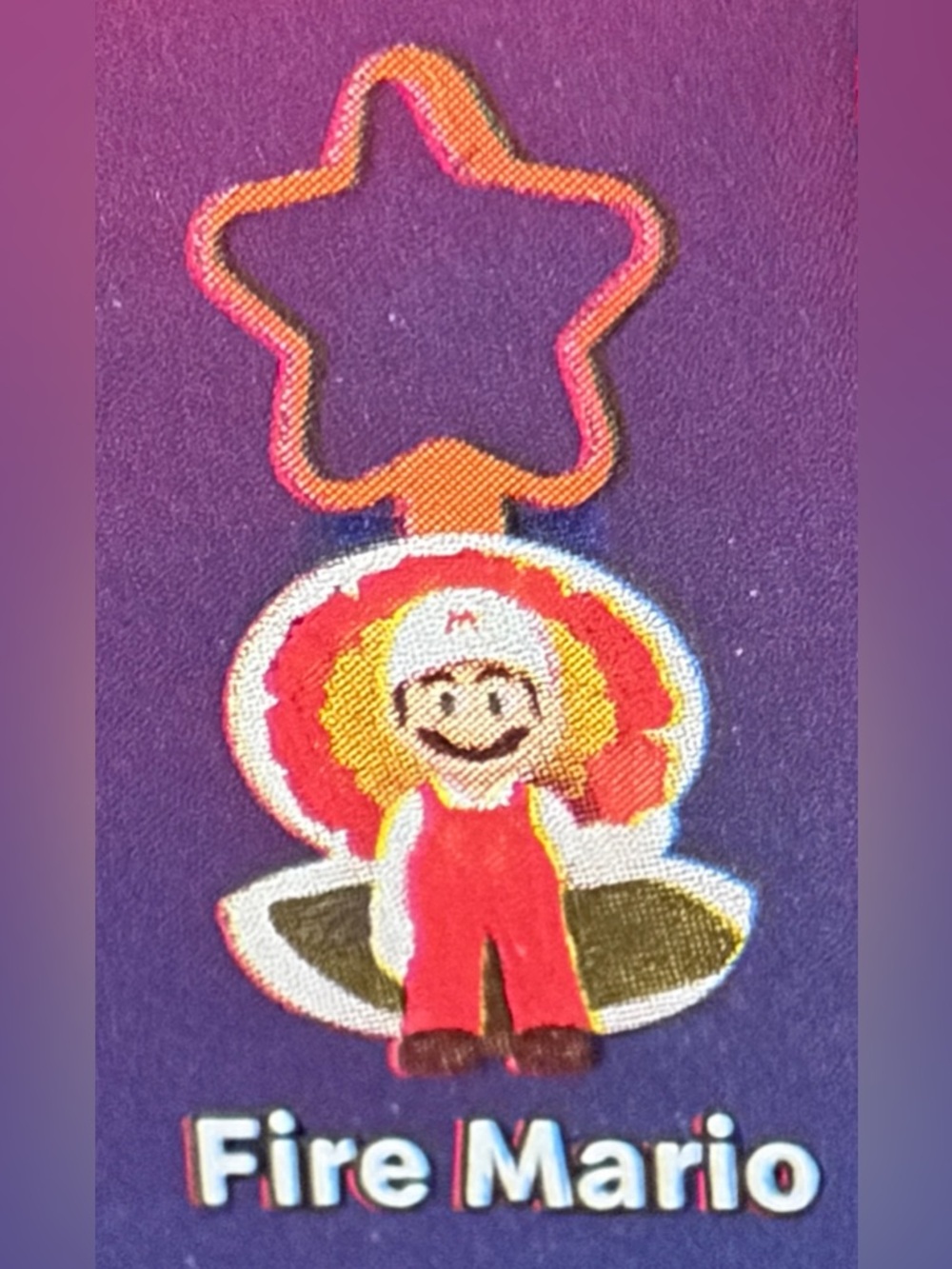 Nintendo Fire Mario Charm with Orange Star Ring